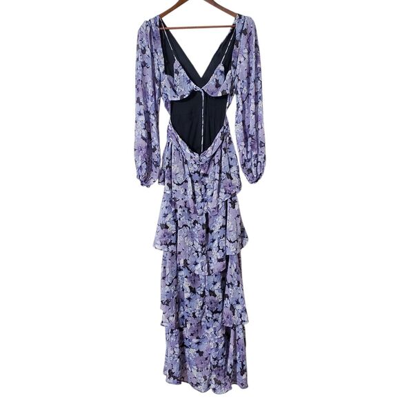 Astr Purple Floral Maxi Dress - Picture 6 of 11